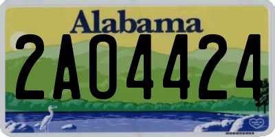 AL license plate 2AO4424