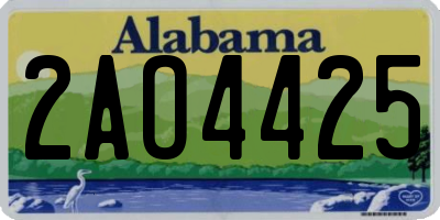 AL license plate 2AO4425