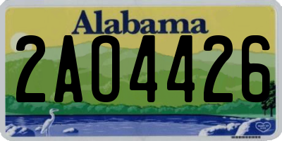 AL license plate 2AO4426