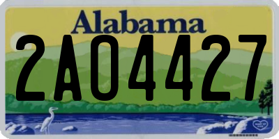 AL license plate 2AO4427
