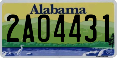 AL license plate 2AO4431