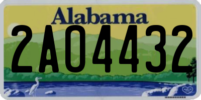 AL license plate 2AO4432