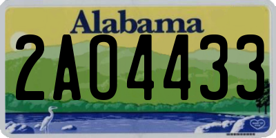 AL license plate 2AO4433