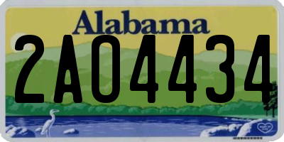 AL license plate 2AO4434