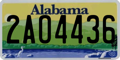 AL license plate 2AO4436