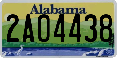 AL license plate 2AO4438