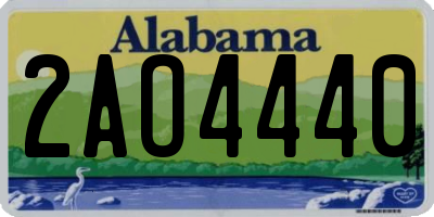 AL license plate 2AO4440