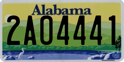 AL license plate 2AO4441
