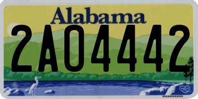AL license plate 2AO4442