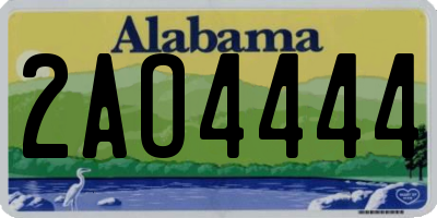 AL license plate 2AO4444