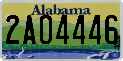 AL license plate 2AO4446