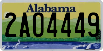 AL license plate 2AO4449