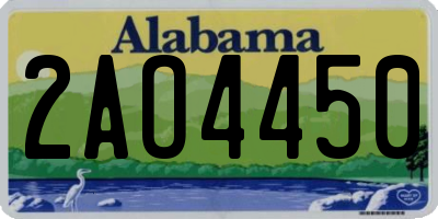 AL license plate 2AO4450