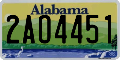 AL license plate 2AO4451
