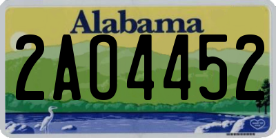 AL license plate 2AO4452