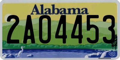 AL license plate 2AO4453