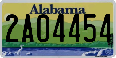 AL license plate 2AO4454