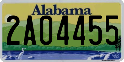 AL license plate 2AO4455