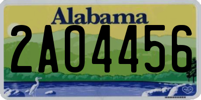 AL license plate 2AO4456