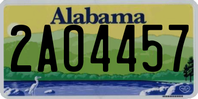 AL license plate 2AO4457