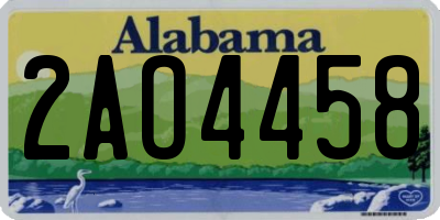 AL license plate 2AO4458