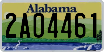 AL license plate 2AO4461