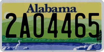 AL license plate 2AO4465