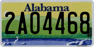 AL license plate 2AO4468