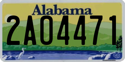AL license plate 2AO4471