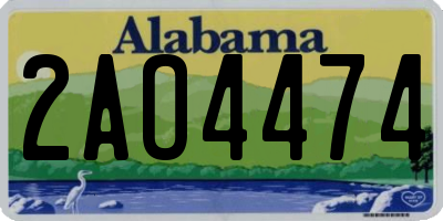 AL license plate 2AO4474