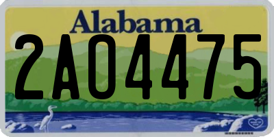 AL license plate 2AO4475