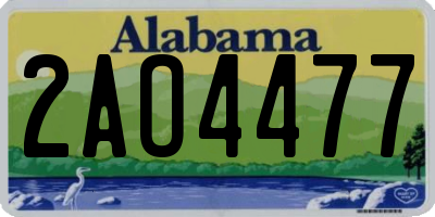 AL license plate 2AO4477