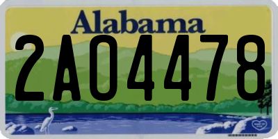 AL license plate 2AO4478