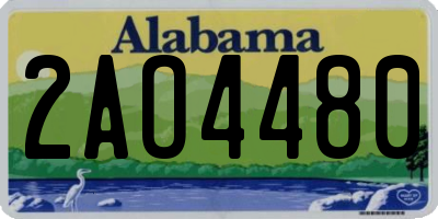 AL license plate 2AO4480