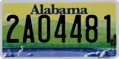 AL license plate 2AO4481