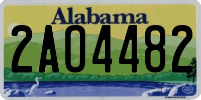 AL license plate 2AO4482