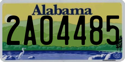AL license plate 2AO4485