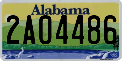 AL license plate 2AO4486