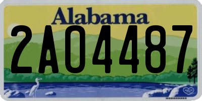 AL license plate 2AO4487