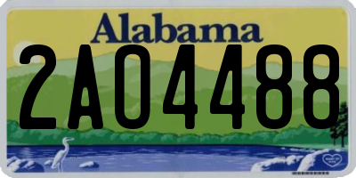 AL license plate 2AO4488