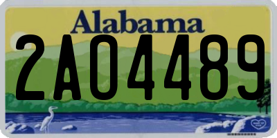 AL license plate 2AO4489