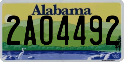 AL license plate 2AO4492