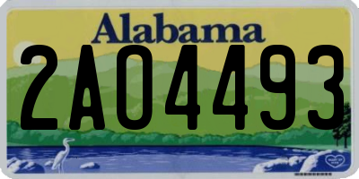 AL license plate 2AO4493