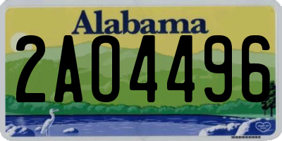 AL license plate 2AO4496