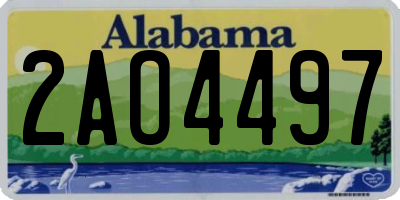 AL license plate 2AO4497