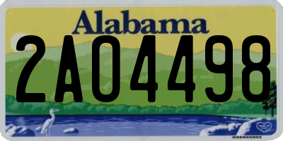 AL license plate 2AO4498