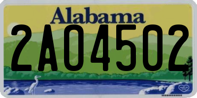 AL license plate 2AO4502