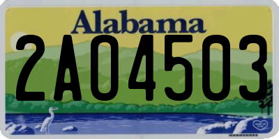 AL license plate 2AO4503
