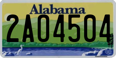 AL license plate 2AO4504