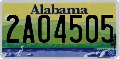 AL license plate 2AO4505